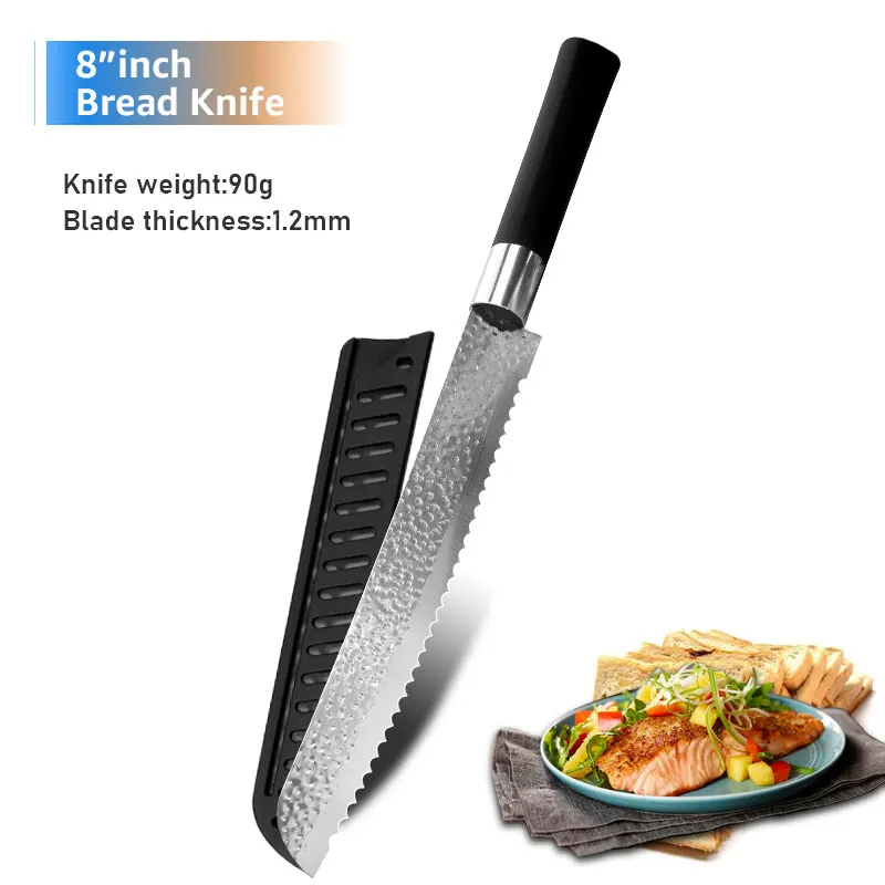 Japońskie noże kuchenne ze stali nierdzewnej, zestaw szefa kuchni 8inch bread