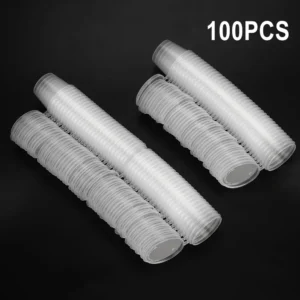 Jednorazowe pojemniczki na sos z pokrywką — przezroczyste kubeczki plastikowe 100/300 szt. Jasny