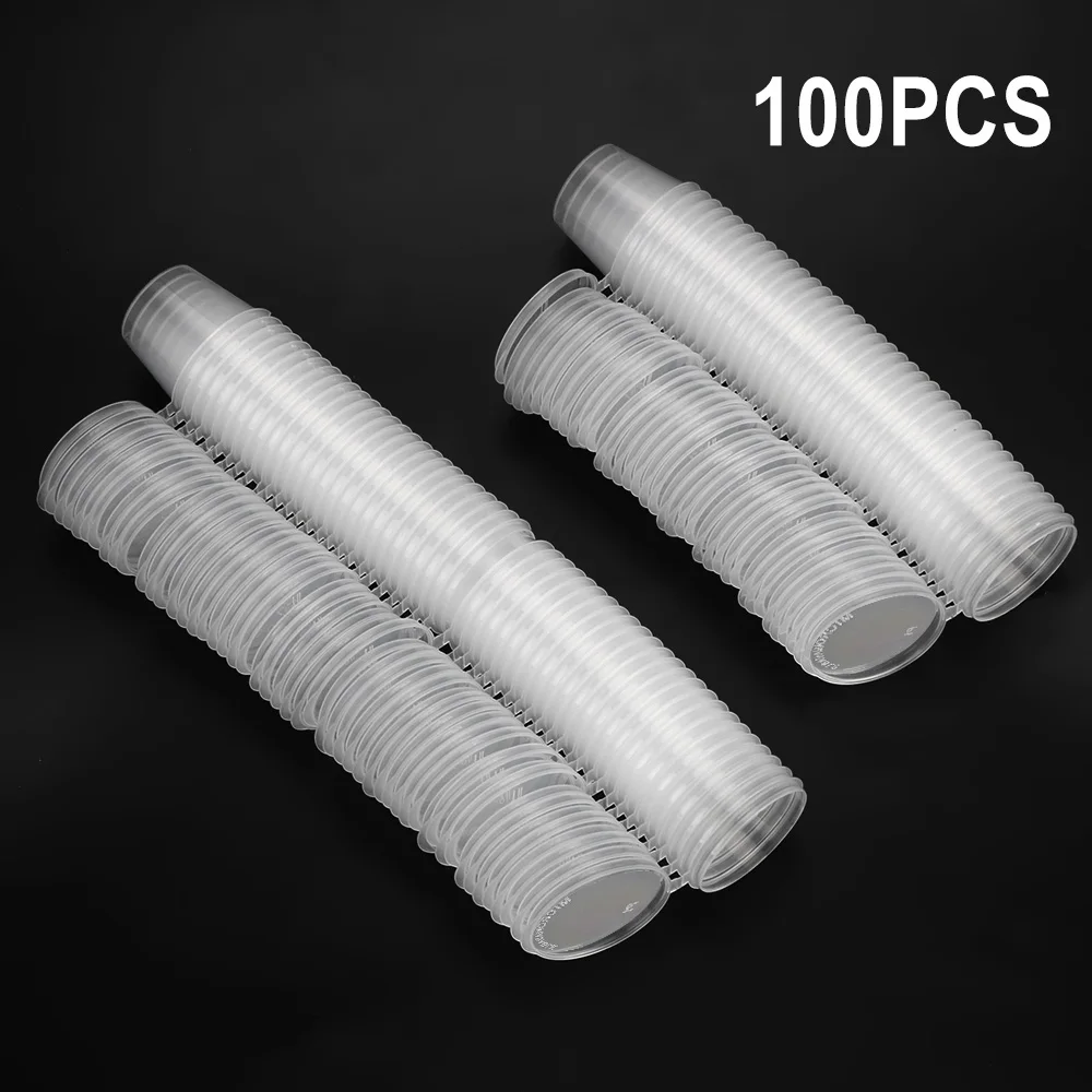 Jednorazowe pojemniczki na sos z pokrywką — przezroczyste kubeczki plastikowe 100/300 szt. Jasny