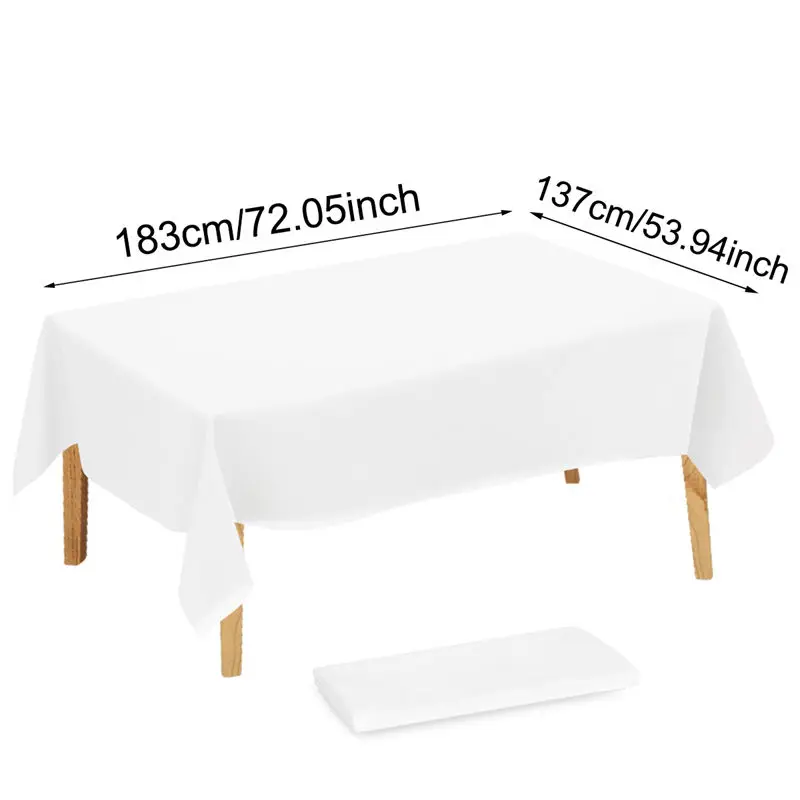 Jednorazowy obrus 137x183 cm – na urodziny i imprezy Biały