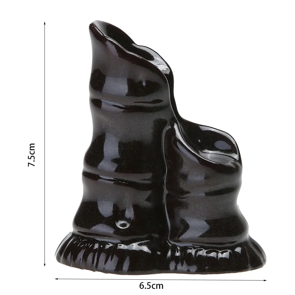 Ceramiczna kadzielnica wodospad z przepływem wstecznym dymu Czarny