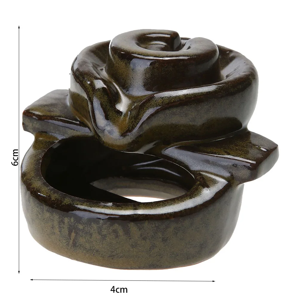 Ceramiczna kadzielnica wodospad z przepływem wstecznym dymu Jasnożółty