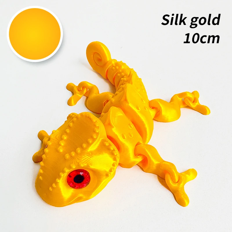 Kameleon z druku 3D - ruchoma figurka Brązowy