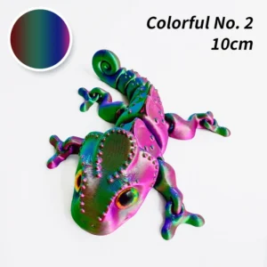 Kameleon z druku 3D - ruchoma figurka Burgundia
