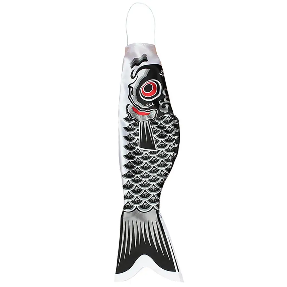 Karp koinobori wiatrowskaz w kształcie ryby Czarny