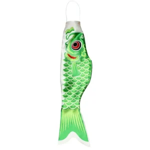 Karp koinobori wiatrowskaz w kształcie ryby Zielony