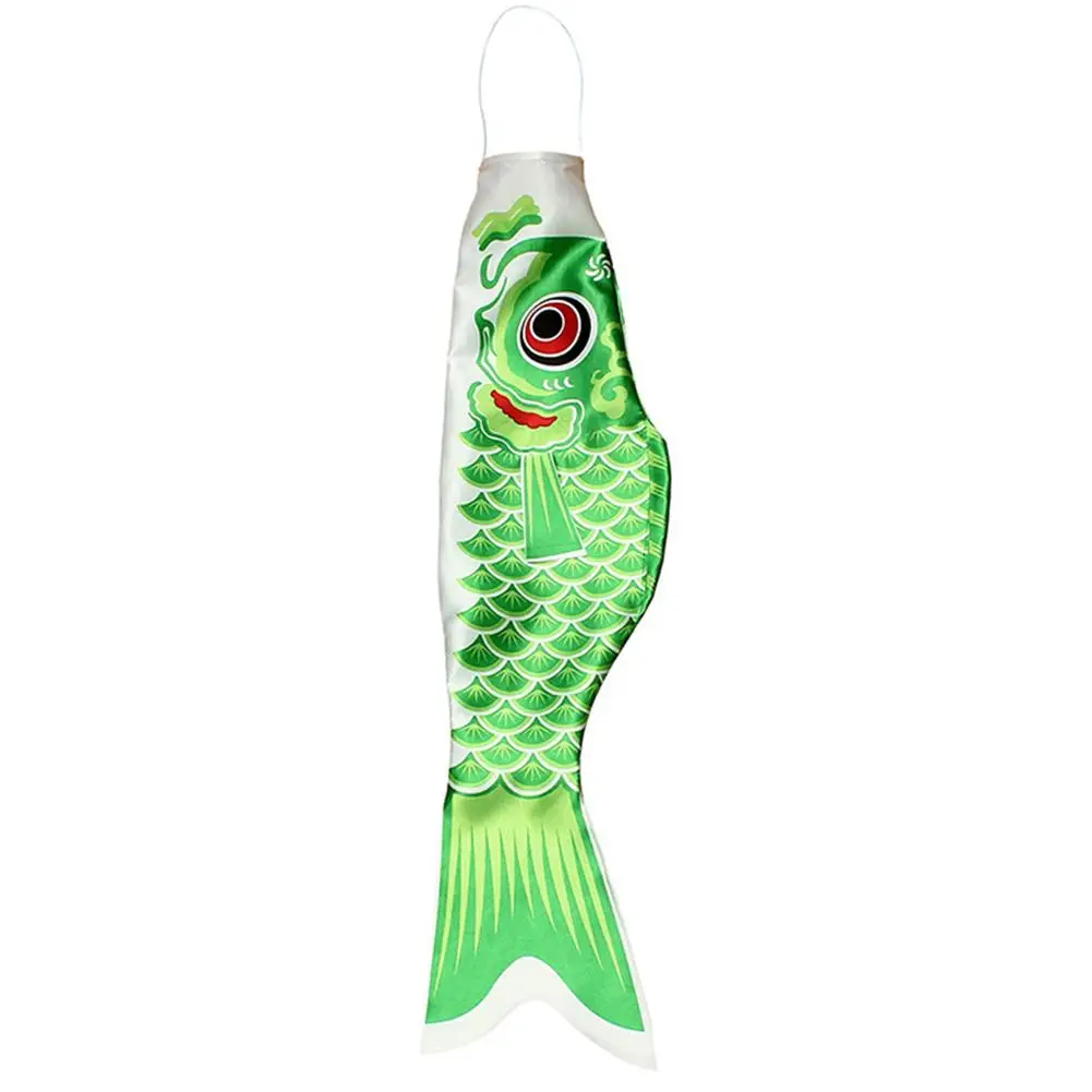 Karp koinobori wiatrowskaz w kształcie ryby Zielony