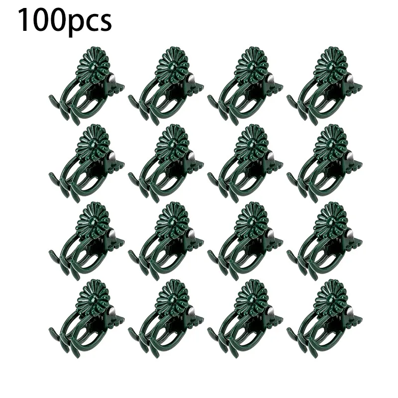 Klipsy do podwiązywania roślin, 100/200 szt. Beżowy
