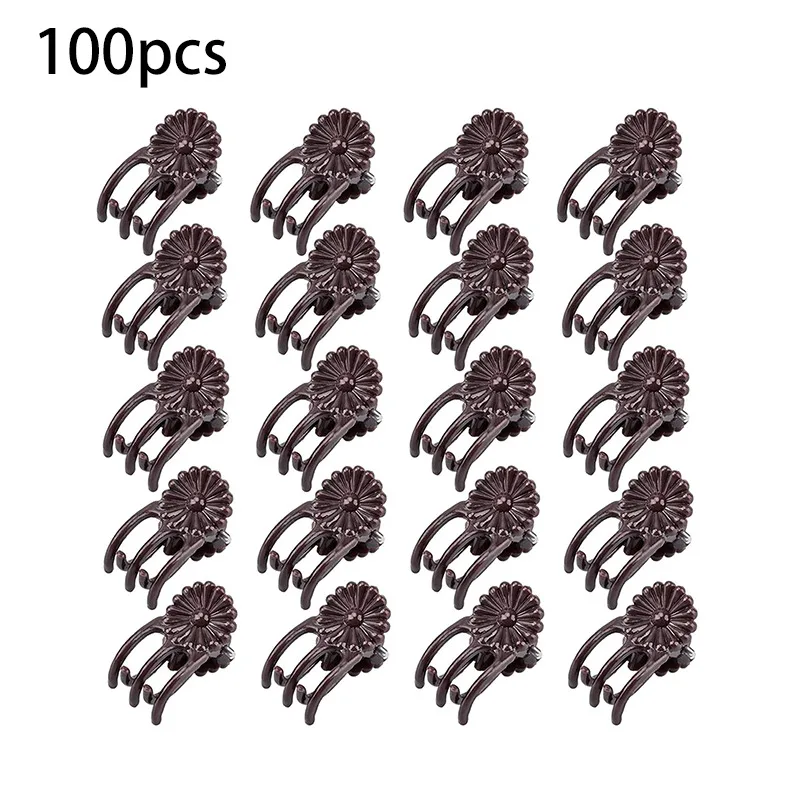 Klipsy do podwiązywania roślin, 100/200 szt. Brązowy