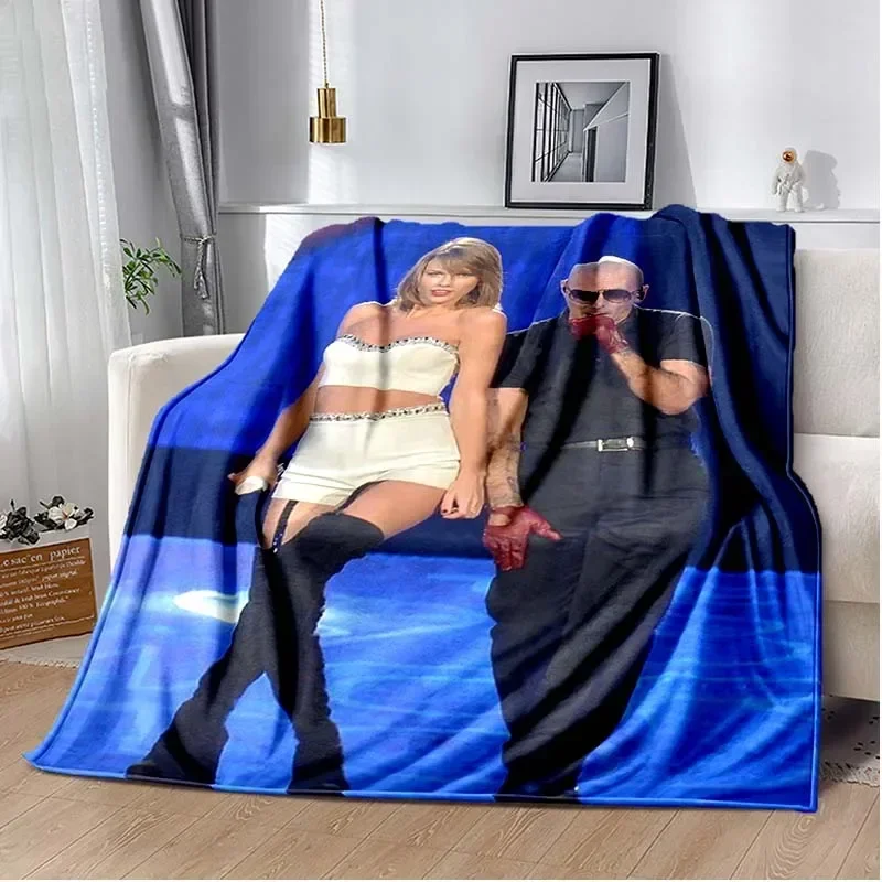 Koc flanelowy pluszowy z nadrukiem na sofę Czerwony