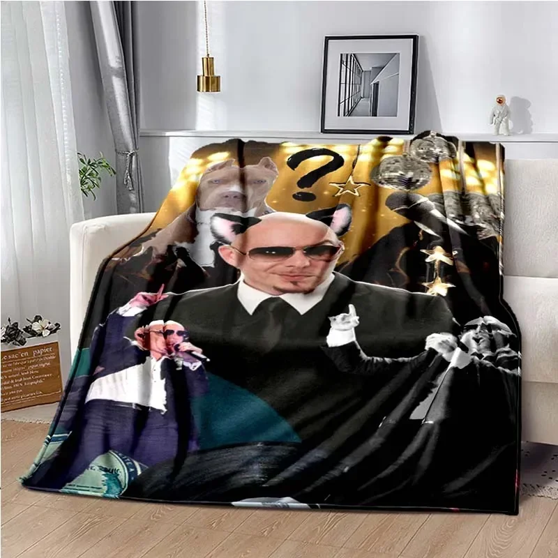 Koc flanelowy pluszowy z nadrukiem na sofę Różowy
