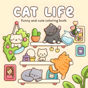 Kolorowanka Cat Life - łatwe, wyraziste wzory z kotami Wielo