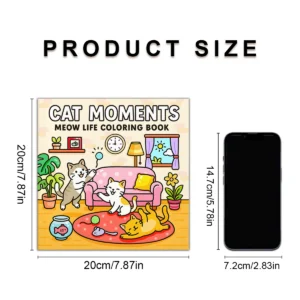 Kolorowanka Cat Moments Meow Life - 24 strony z kotami Biały