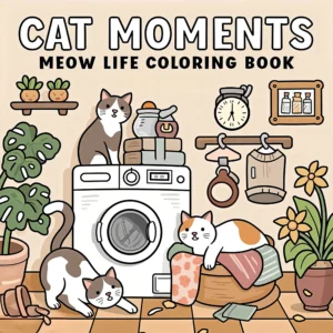 Kolorowanka Cat Moments - odważne, łatwe wzory z kotami Wielo