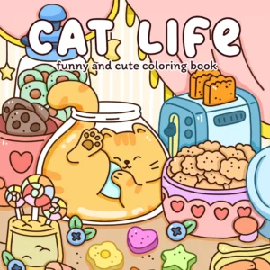 Kolorowanka dla dorosłych Cat Life - odważne wzory z kotami Wielo