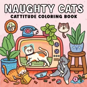 Kolorowanka Naughty Cats - 24 strony przytulnych scen Wielo