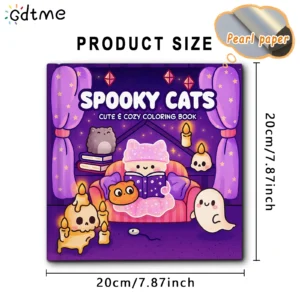 Kolorowanka Spooky Cats - kreskówkowe koty do malowania Wielo