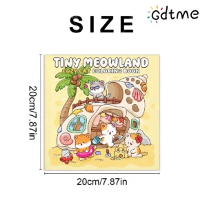 Kolorowanka Tiny Meowland - przytulne koty, łatwe wzory Wielo