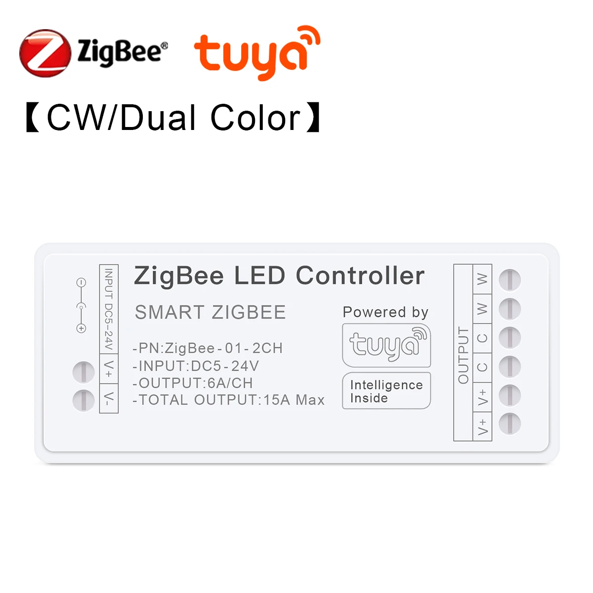 Kontroler LED Zigbee 3.0 WiFi do taśm RGB i neonowych — Tuya Smart Emitujący kolor 2