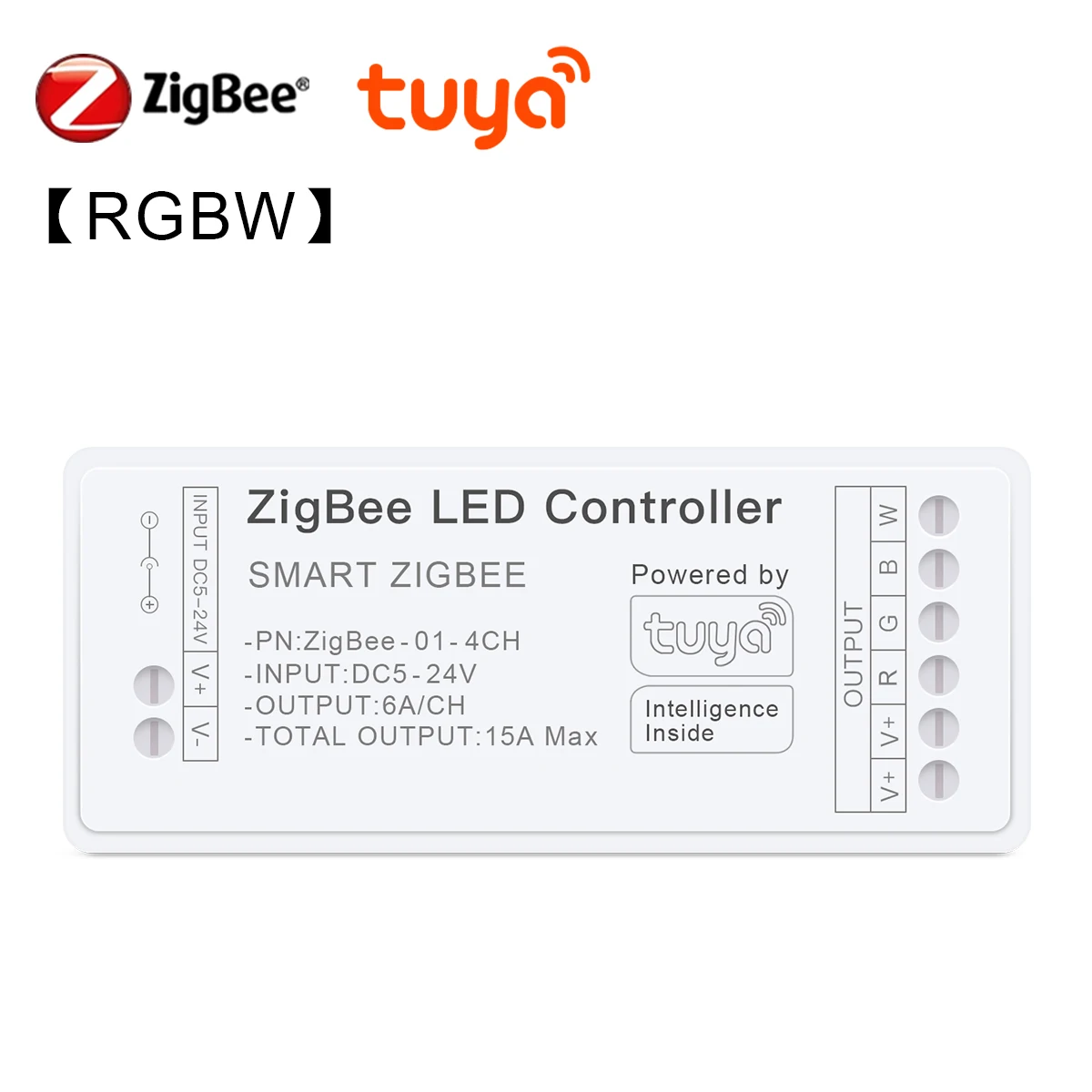 Kontroler LED Zigbee 3.0 WiFi do taśm RGB i neonowych — Tuya Smart Emitujący kolor 3