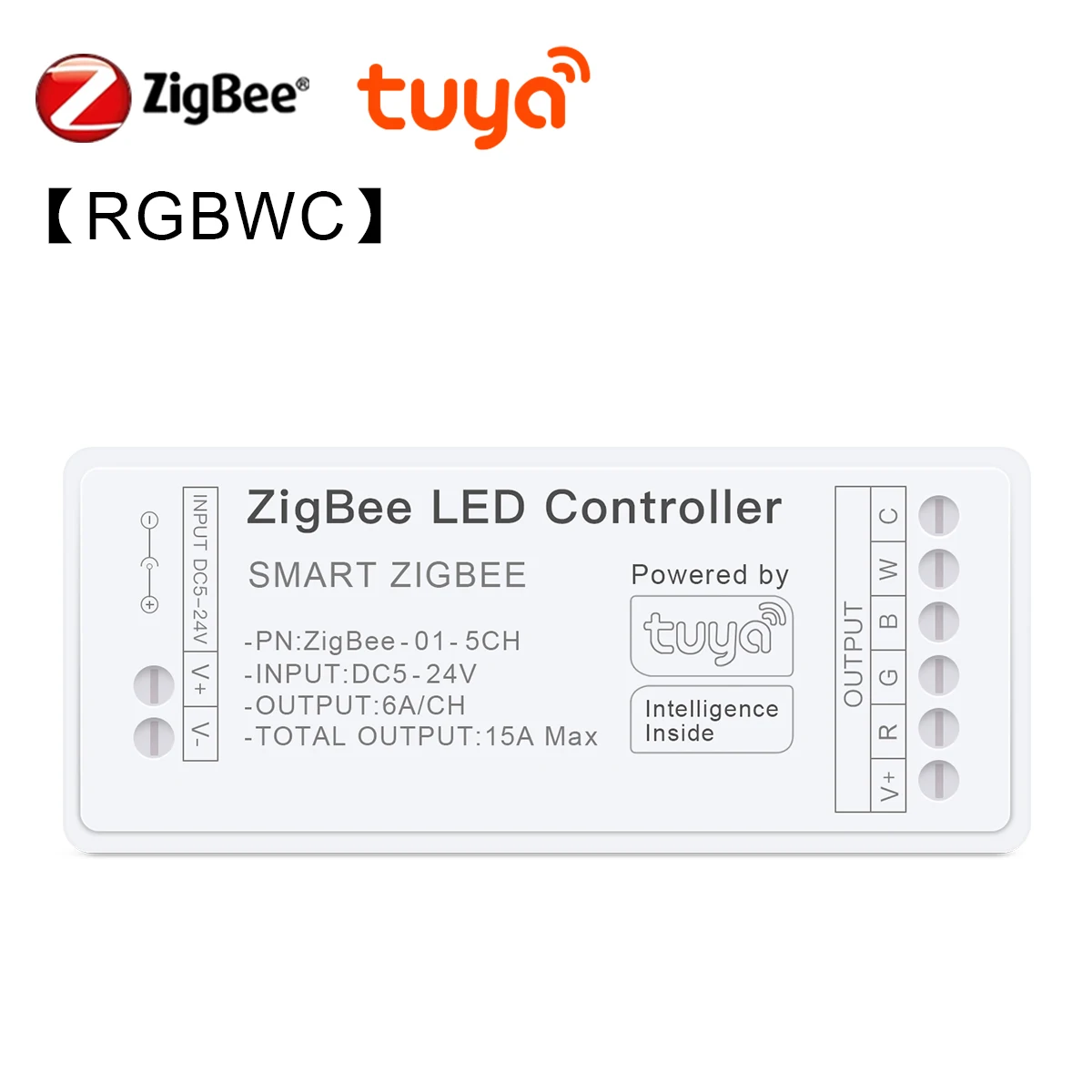 Kontroler LED Zigbee 3.0 WiFi do taśm RGB i neonowych — Tuya Smart Emitujący kolor7