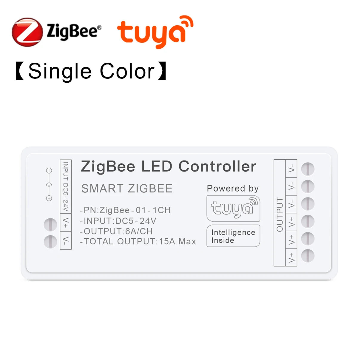 Kontroler LED Zigbee 3.0 WiFi do taśm RGB i neonowych — Tuya Smart Niebieski
