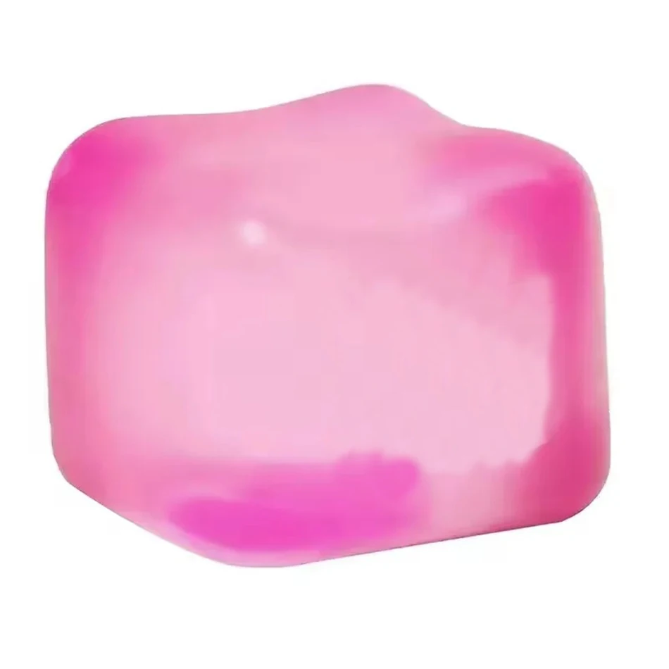 Kostka sensoryczna antystresowa do ściskania Needoh Nice Cube żółty fluorescencyjny