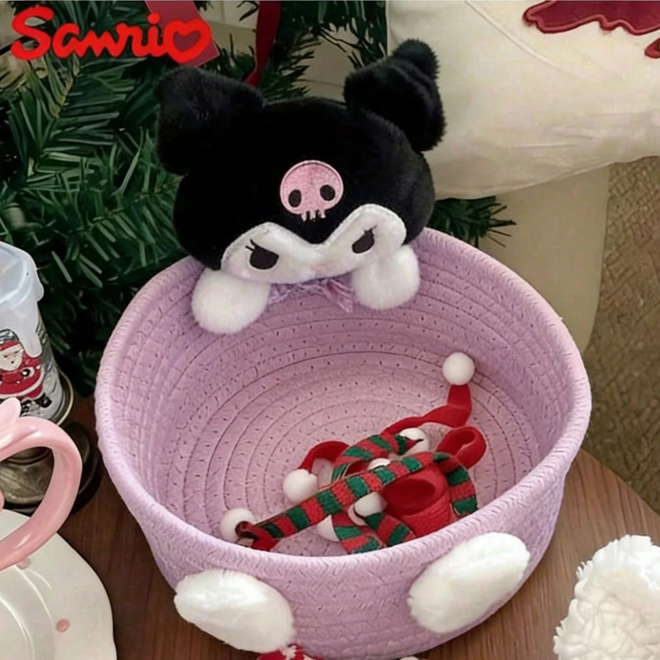 Koszyk do przechowywania Hello Kitty na biurko Fioletowy