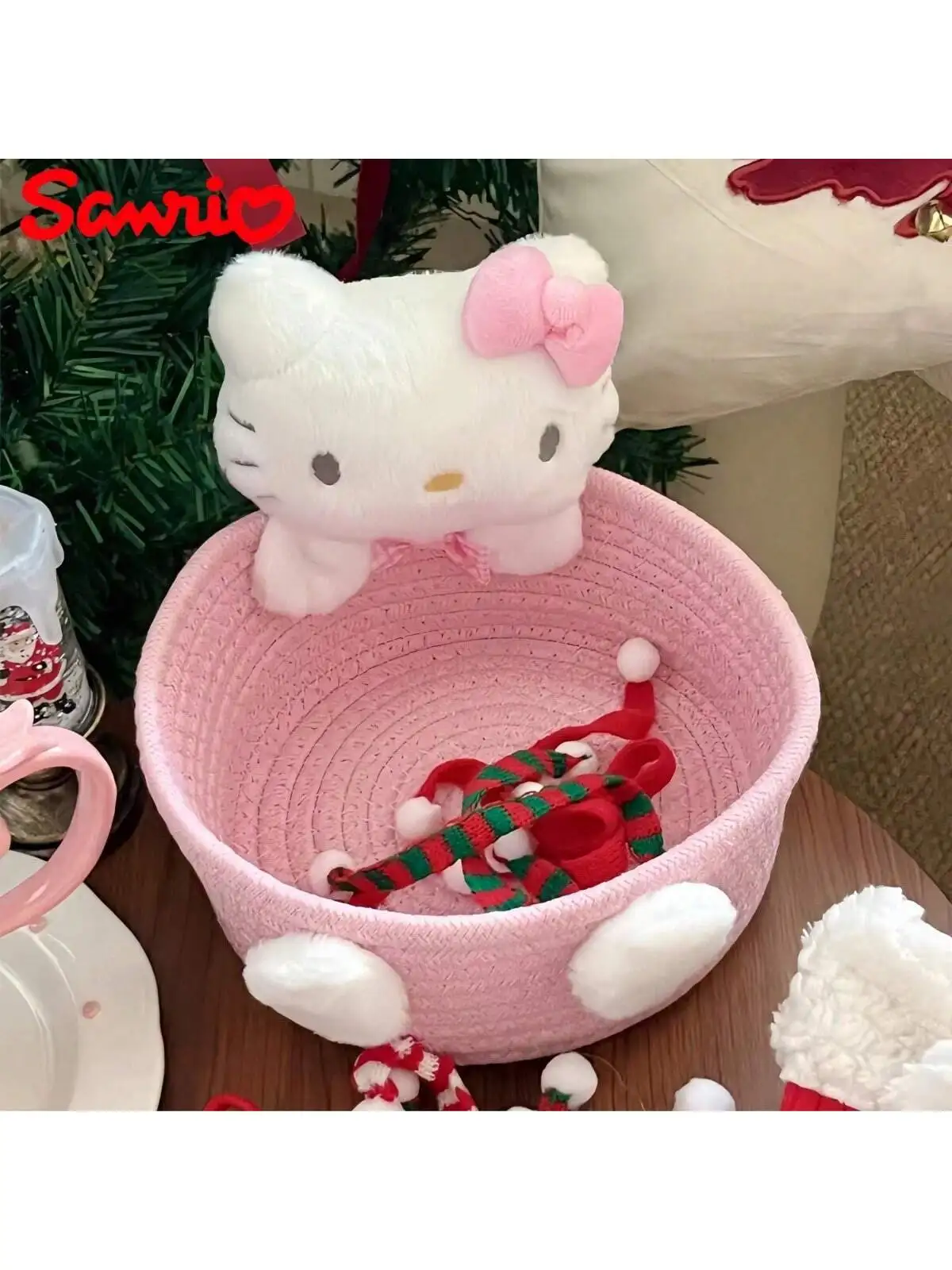 Koszyk do przechowywania Hello Kitty na biurko Różowy
