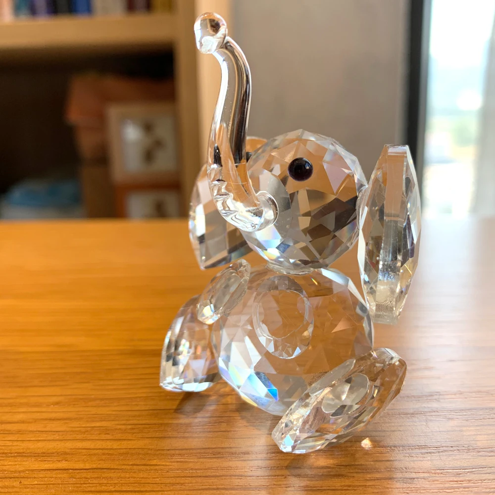 Kryształowa figurka szklana zwierzę paperweight dekoracja stołu Khaki