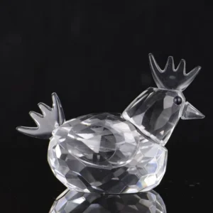 Kryształowa figurka szklana zwierzę paperweight dekoracja stołu Krimsonowy