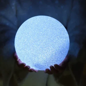 Kryształowa kula LED lampka dekoracyjna RGB zmieniająca kolory Brązowy