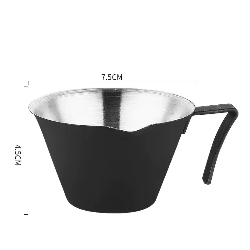 Stalowy kubeczek do espresso 100 ml ze skalą uncji Jasny