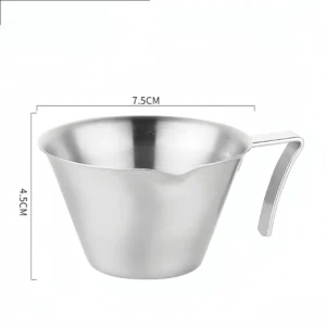 Stalowy kubeczek do espresso 100 ml ze skalą uncji Pomarańczowy