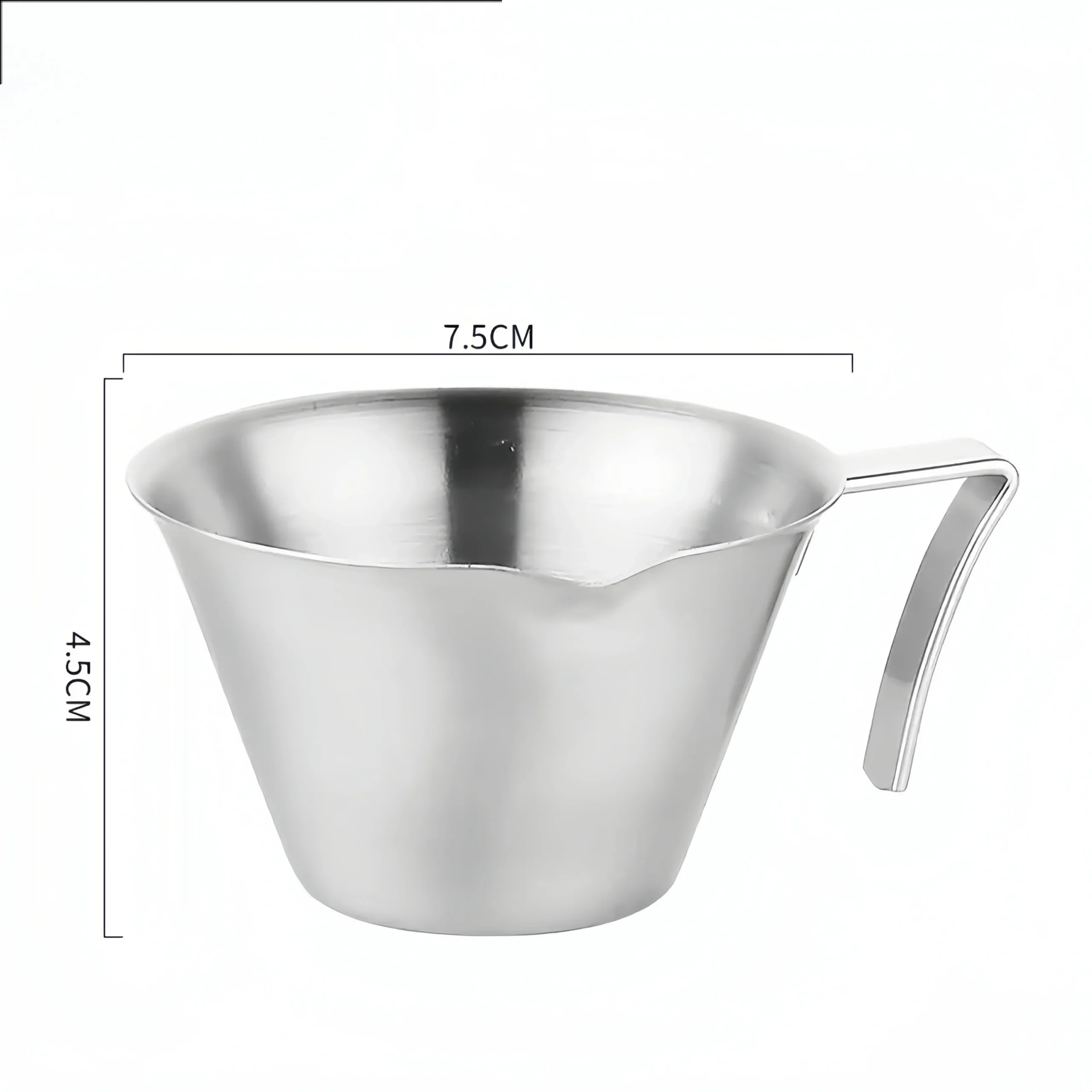 Stalowy kubeczek do espresso 100 ml ze skalą uncji Pomarańczowy