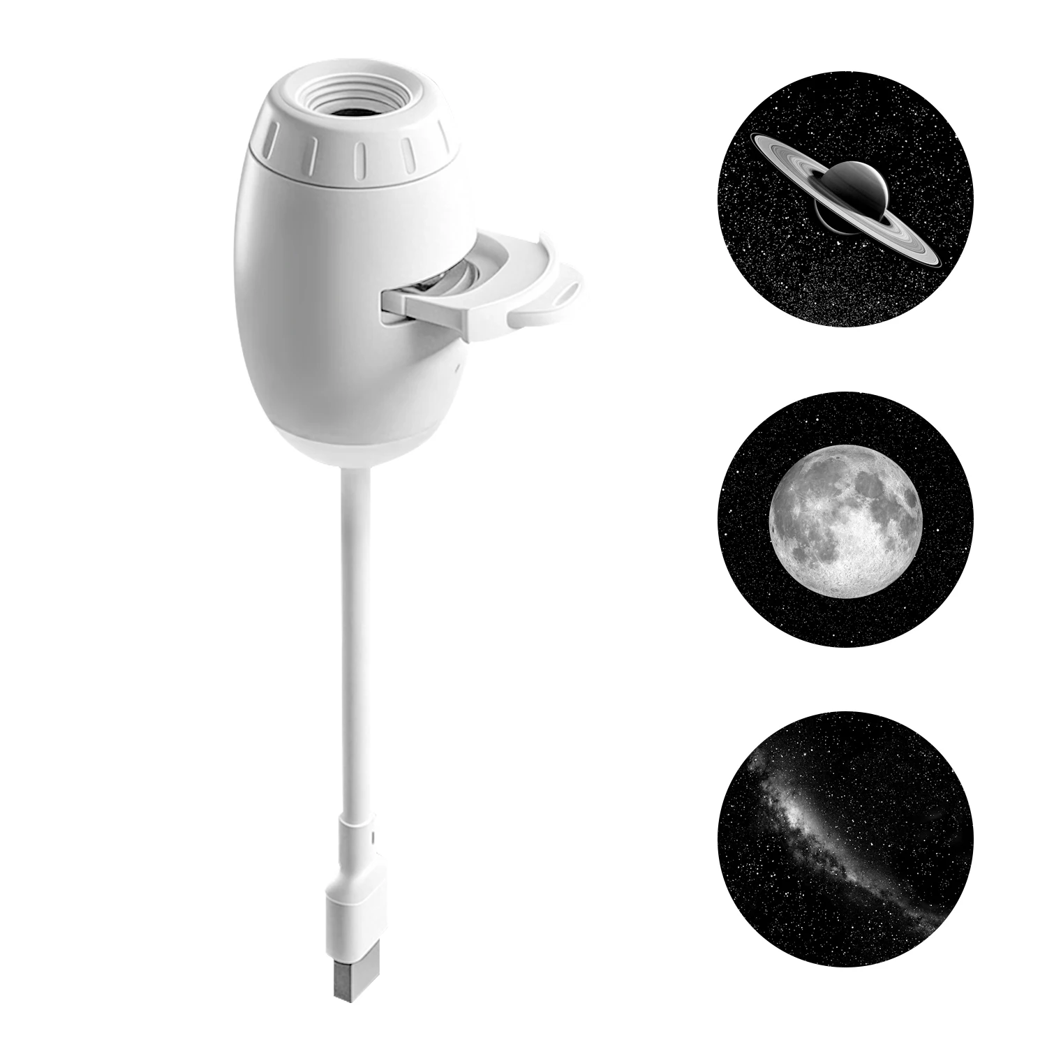 Lampa ambientowa USB z projekcją 2 w 1 — wielosceniczne oświetlenie nastrojowe Zielony