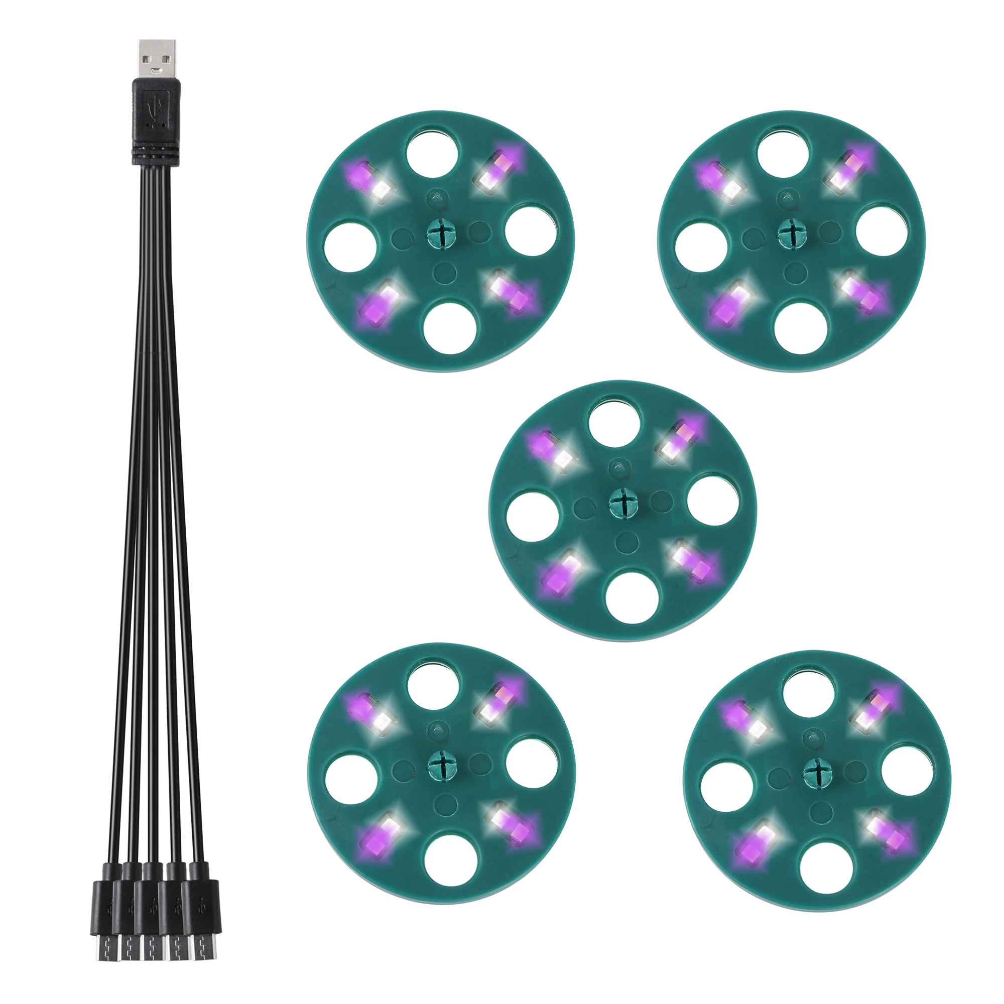 Lampa LED do wzrostu roślin — świetlówka dla sadzonek i kwiatów Burgundia