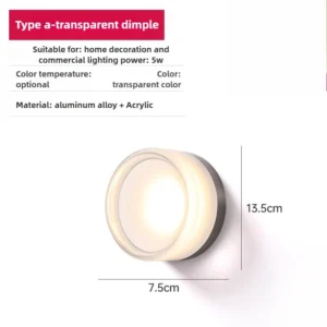 Lampa ścienna LED Amber Jelly – nordycki kinkiet akrylowy Type a transparent