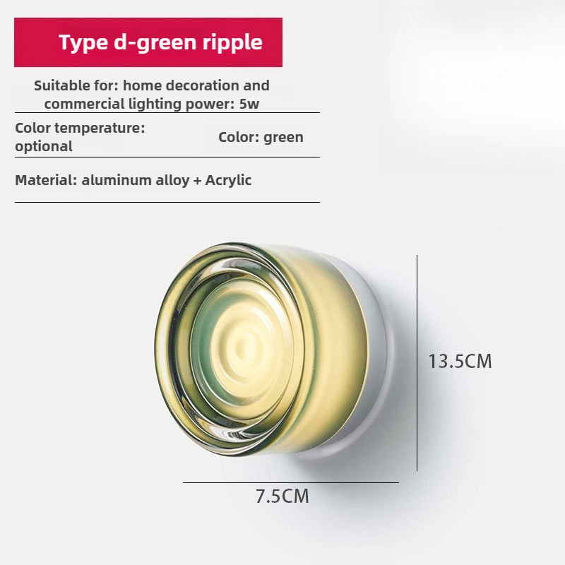 Lampa ścienna LED Amber Jelly – nordycki kinkiet akrylowy Zielony