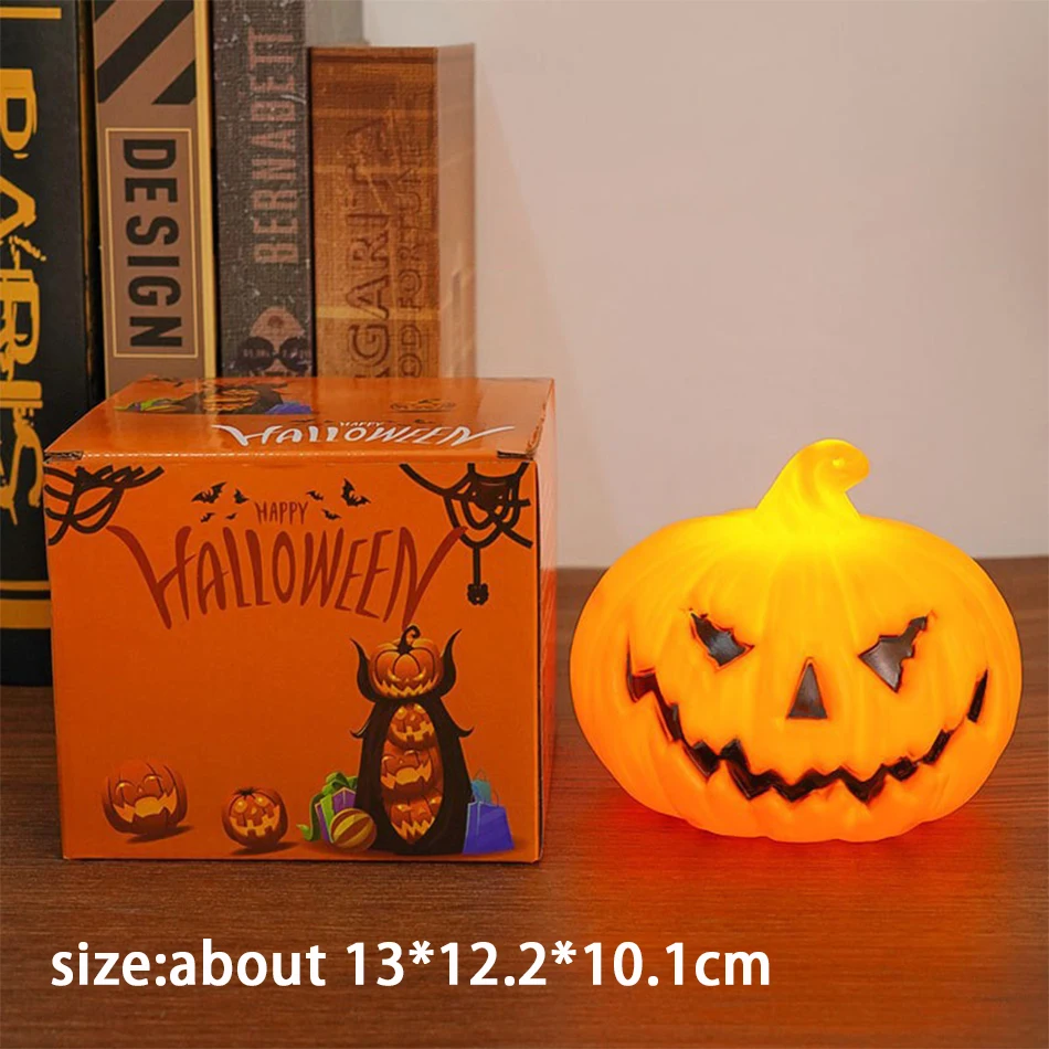 Lampion atmosferyczny dynia czaszka duch — ozdoba na Halloween do ogrodu i pokoju Jasnozielony
