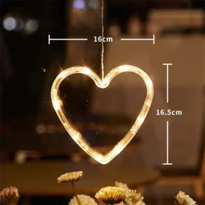 Lampka LED świąteczna na okno płatek śniegu Mikołaj 3 tryby Zielony