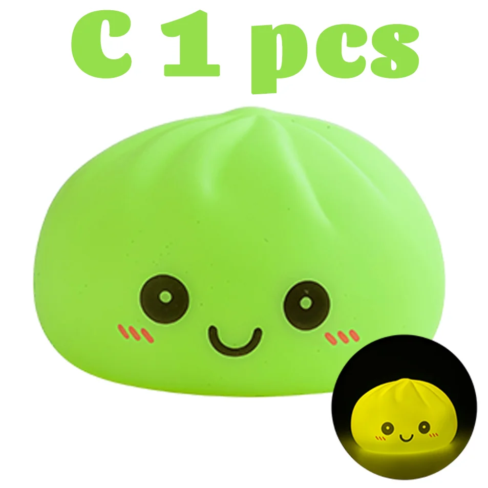 Lampka nocna w kształcie pierogów LED — kawaii dekoracja biurka Błękitny