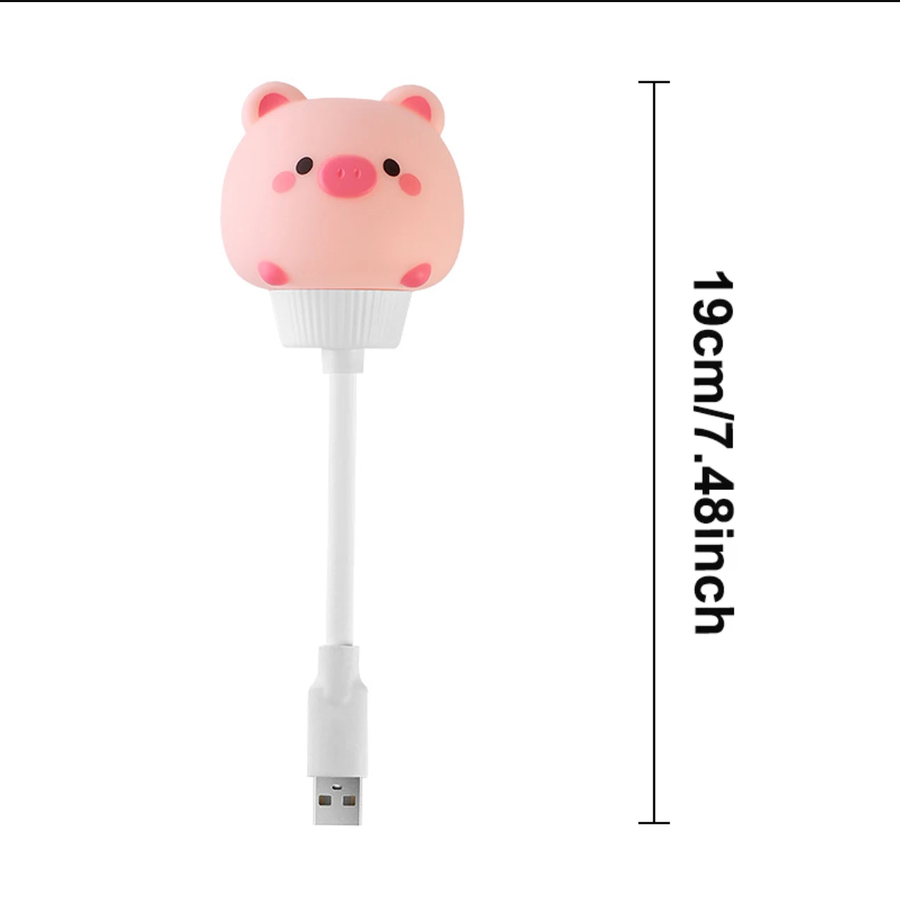 Lampka nocna USB LED w kształcie uroczego zwierzątka do sypialni Ciemnozielony