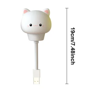 Lampka nocna USB LED w kształcie uroczego zwierzątka do sypialni Pomarańczowy