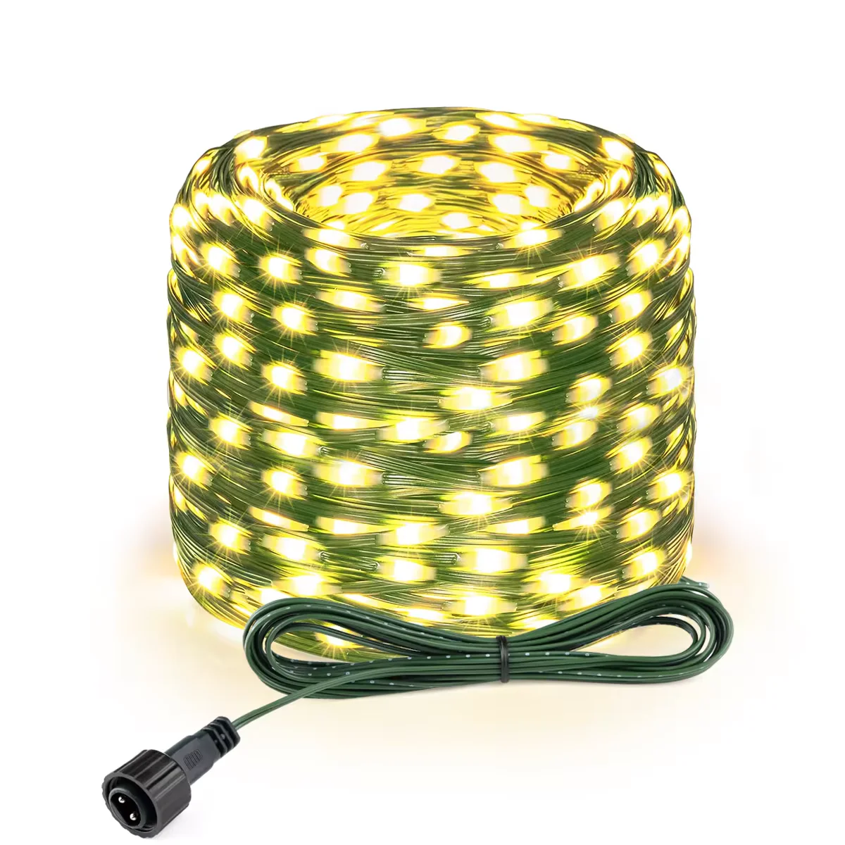 Lampki choinkowe LED 24V zewnętrzne – wodoodporna girlanda na zielonym drucie Ciepły biały