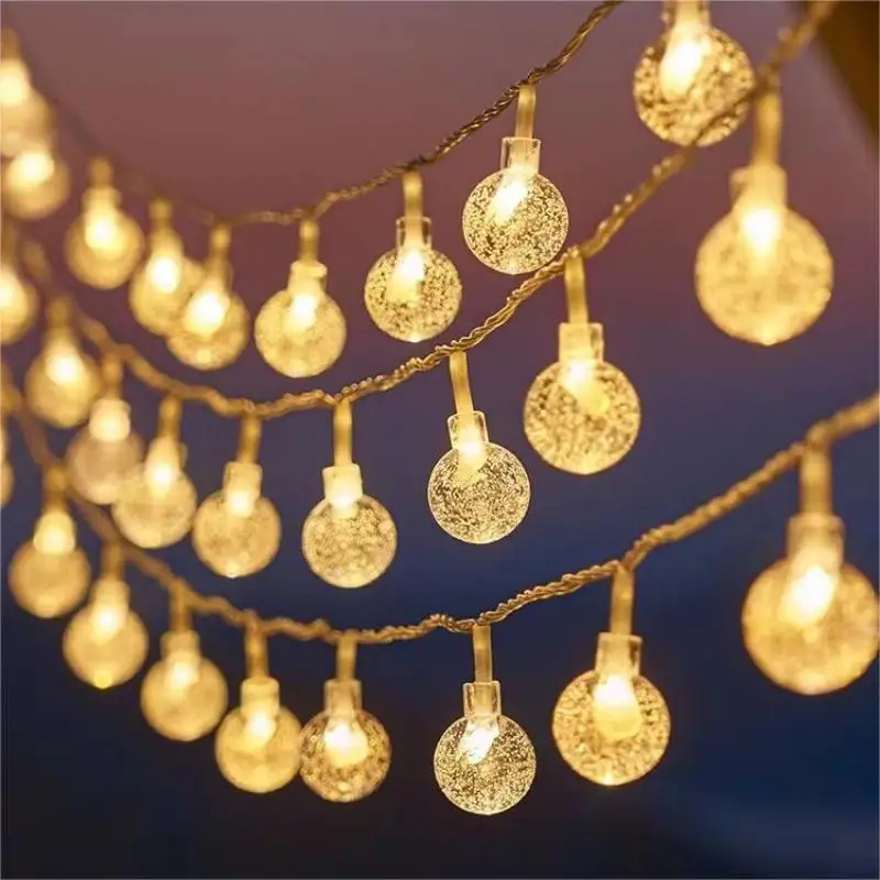 Lampki choinkowe z płatkami śniegu girlanda LED 1,5m lub 3m Głęboki szafir