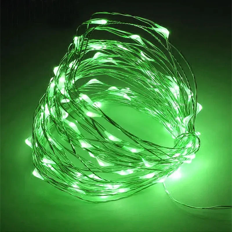 Lampki fairy LED na baterie 1–10 m do sypialni i ogrodu Czerwony