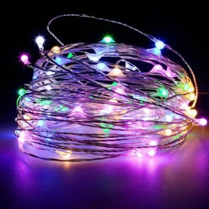 Lampki fairy LED na baterie 1–10 m do sypialni i ogrodu Zielony