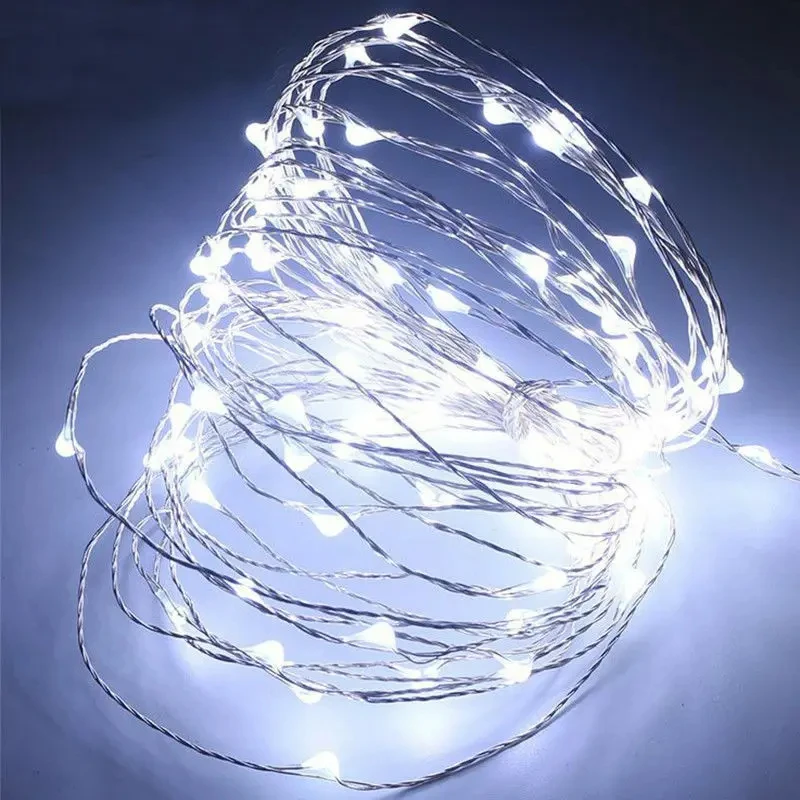 Lampki fairy LED na baterie 1–10 m do sypialni i ogrodu Zmienny