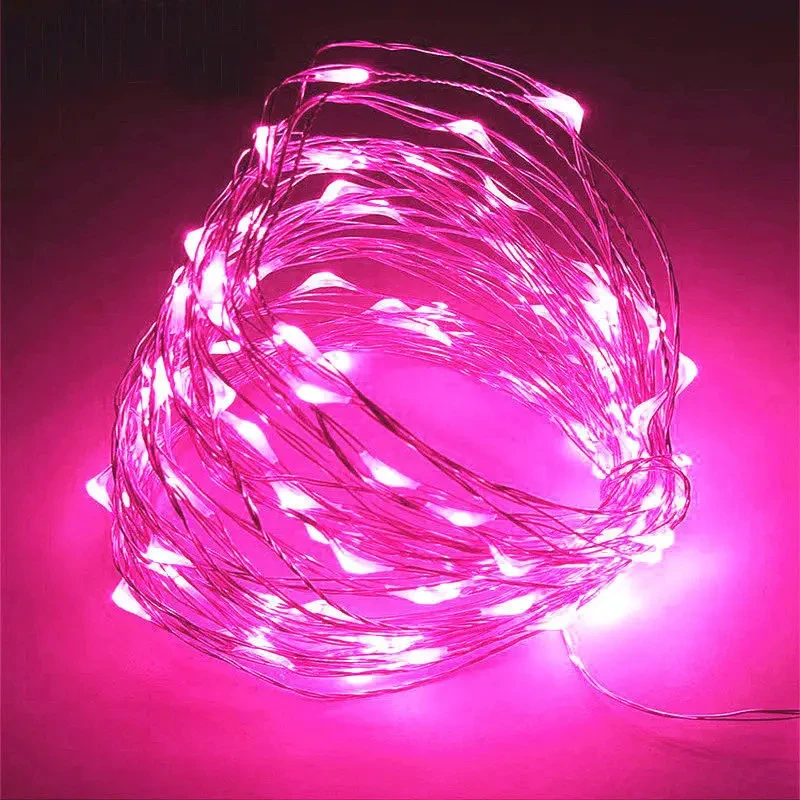 Lampki fairy LED na baterie 1–10 m do sypialni i ogrodu żółty
